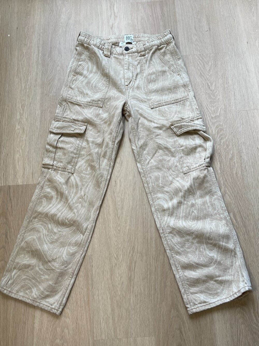 BDG Urban Outfitters Women's Beige Swirl Print Cargo Pants - 29" Waist
